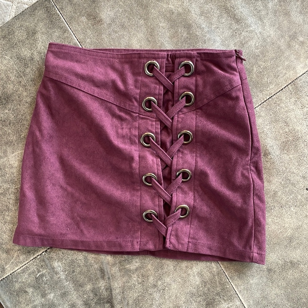 Elisa B suede mini skirt big girls size 8